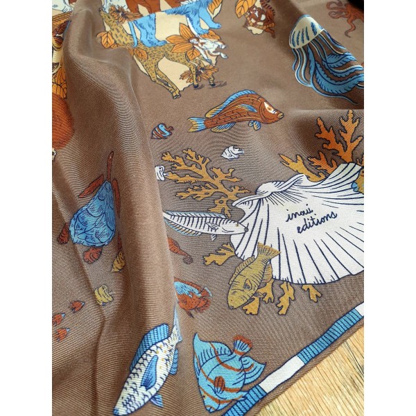 Inoui Editions šilko skara ATLAS BEIGE